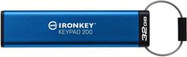 32gb usb - Kingston IronKey Keypad 200 32GB Mėlyna (Blue) - 2 nuotrauka
