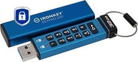 32gb usb - Kingston IronKey Keypad 200 32GB Mėlyna (Blue) - 6 nuotrauka