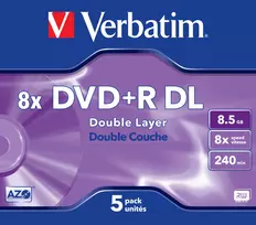 cd r - DVD+R Verbatim DL8.5/8XJC X5 - 2 nuotrauka