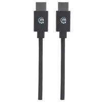 usb to c - Manhattan 354882 USB-C to USB-C kabelis 3 m USB 2.0 Juodas (Black) - 2 nuotrauka