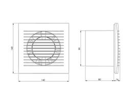 ventiliatorius drekintuvas - Europlast EE100TA, su laikmačiu, 10 cm - 2 nuotrauka