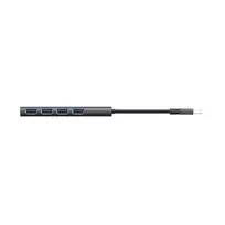 usb a sakotuvas - Trust Halyx 4 prievadų USB 3.2 Gen 1 šakotuvas Juodas, Pilkas (Black, Grey) - 3 nuotrauka