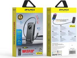 10000mah power bank - AWEI PA-9 10000mAh 22.5W juodas - 2 nuotrauka