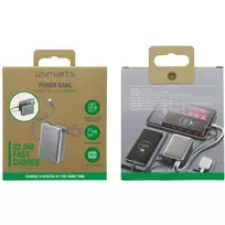 powerbank 20000 mah - 4smarts Pocket Dual Cord 20000mAh 22.5W, pilkas (grey) - 2 nuotrauka