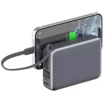 powerbank 20000 mah - 4smarts Pocket Dual Cord 20000mAh 22.5W, pilkas (grey) - 3 nuotrauka