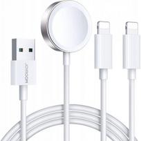 Joyroom S-IW007 3-in-1 magnetinis įkrovimo kabelis USB-A - Lightning 1.2m Baltas (White)