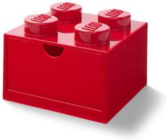 LEGO Storage Desk Drawer 4 Raudona (Red)