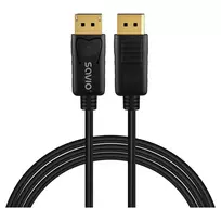 240hz kabeliai - Savio CL-204 DisplayPort kabelis 1 m Juodas (Black) - 2 nuotrauka