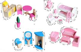 leliu namas - Ricokids medinis lėlių namelis 7829 - 2 nuotrauka