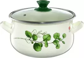 Emalia Olkusz Eukaliptus, 16 cm, 2.2 l, Balta (White)
