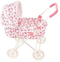 BabyTrold Lėlių vežimėlis Mini, Balta/Rožinė