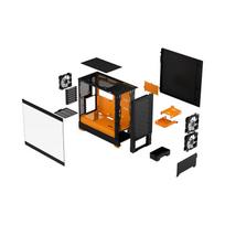 fractal design mini - Fractal Design Pop Air TG RGB Orange Core Clear Tint Black/ Orange - 2 nuotrauka