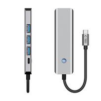 usb c hub 4k 60hz - Tech-Protect HB01 HUB Adapteris 5in1 USB-C + USB3.0 + HDMI 4K 60Hz + PD100W Pilkas (Gray) - 4 nuotrauka