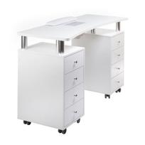 manikiuro stalai su surinkeju - Beauty System Manikiūro stalas BD-3425, baltas (White) - 3 nuotrauka