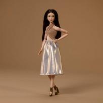 lele mattel barbie signature - Mattel Barbie Signature Basics No06 lėlė, ruda (Brown) - 5 nuotrauka