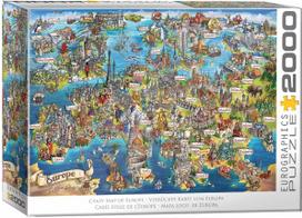 Eurographics Crazy Map Of Europe, 99.7 x 67.6 cm, 2000 det.