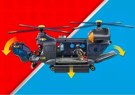 playmobil policija - Playmobil City Action Tactical Police: Large Helicopter 71149 - 7 nuotrauka