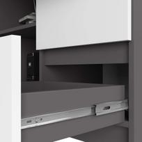 ermitazas stalai - Akord B16 Kampinis rašomasis stalas, antracito/balta (Anthracite/White) - 2 nuotrauka