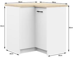 akord oliwia - Virtuvės baldų komplektas NORE Oliwia 3 m, baltas (White) - 5 nuotrauka