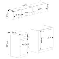 virtuves komplektai 180 - Virtuvės baldų komplektas Akord Oliwia G1, baltas (White) - 8 nuotrauka