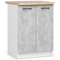olivia virtuve - Virtuvinių spintelių komplektas Akord Oliwia 240, baltas/pilkas (White/Gray) - 7 nuotrauka