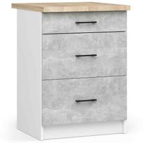 akord oliwia - Virtuvės baldų komplektas Akord Oliwia G2, 240 cm, balta/pilka (White/Grey) - 7 nuotrauka