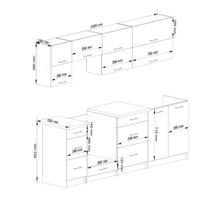akord oliwia - Virtuvės baldų komplektas Akord Oliwia G2, 240 cm, balta/pilka (White/Grey) - 11 nuotrauka
