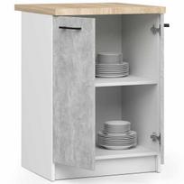 apatine virtuvine spintele - Apatinė virtuvinė spintelė Akord Oliwia S60, balta/pilka, 60 cm x 60 cm x 85 cm - 5 nuotrauka