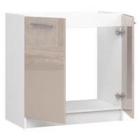 apatine virtuvine spintele - Apatinė virtuvinė spintelė Akord Oliwia, balta/smėlio, 60 cm x 80 cm x 85 cm - 6 nuotrauka