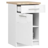 apatine virtuvine spintele - Apatinė virtuvinė spintelė Akord Furniture Factory Oliwia S50 SZ1, balta, 46 cm x 50 cm x 85 cm - 6 nuotrauka