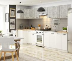 virtuvine spintele 80 cm - Akord Oliwia Viršutinė virtuvinė spintelė W80, balta/pilka (White/Grey) - 3 nuotrauka