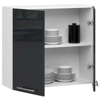 virtuvine spintele 80 cm - Viršutinė virtuvinė spintelė Akord Oliwia H720, balta/grafito, 30 cm x 80 cm x 72 cm - 5 nuotrauka