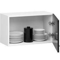 olivia virtuve - Viršutinė virtuvinė spintelė Akord Oliwia W60OK, balta/juoda, 30 cm x 60 cm x 29 cm - 5 nuotrauka