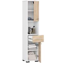 laisvai pastatomos vonios spinteles - Vonios spintelė Akord Fin 30, balta/sonoma (White/Sonoma) - 6 nuotrauka