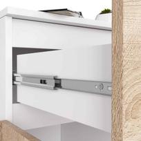 komoda medzio balta - Komoda Akord Furniture Factory K80 OP0LKOMK80BIASON, balta/medžio, 80 cm x 40 cm x 99 cm - 2 nuotrauka