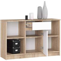 komoda akord - Komoda Akord Furniture Factory B17, ąžuolo, 120 cm x 40 cm x 77 cm - 7 nuotrauka