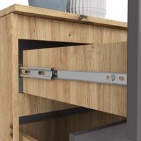 komoda 160 - Komoda Akord K160 4SZ CLP, ąžuolo/pilka, 40 cm x 160 cm x 55 cm - 3 nuotrauka