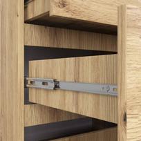 120 cm komoda - Komoda Akord Furniture Factory K120 94036010, ruda, 40 cm x 120 cm x 121 cm - 3 nuotrauka