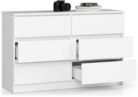 120 cm komoda - Komoda NORE Queen K120, balta - 8 nuotrauka