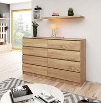 160 - Komoda Akord K160, sonoma ąžuolo, 40 cm x 160 cm x 121 cm - 3 nuotrauka