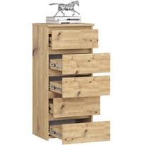 komoda akord - Komoda Akord CL5, ąžuolo, 35 cm x 40 cm x 92 cm - 6 nuotrauka