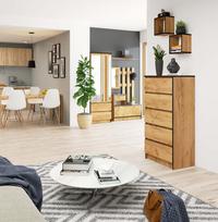 stalciai 60 cm - Komoda Akord K60, ąžuolo, 60 cm x 40 cm x 121 cm - 2 nuotrauka