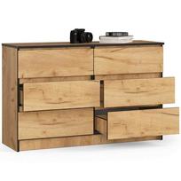 komoda 120 - Komoda Akord K120, ąžuolo/juoda, 40 cm x 120 cm x 77 cm - 5 nuotrauka