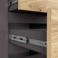komoda akord - Komoda Akord CL4, pilka/ruda - 4 nuotrauka