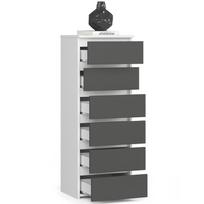 komoda akord - Komoda Akord Furniture Factory CL6, grafito, 35 cm x 40 cm x 109 cm - 5 nuotrauka