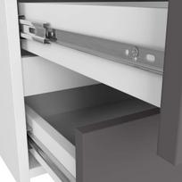 balta juoda komoda - Komoda Akord Furniture Factory CL100 6SZ, tamsiai pilka, 100 cm x 35 cm x 57 cm - 4 nuotrauka