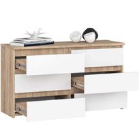 komoda akord - Komoda Akord CL100, ąžuolo/balta/sonoma ąžuolo, 100 cm x 35 cm x 57 cm - 7 nuotrauka