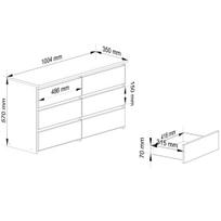 komoda akord - Komoda Akord CL100, sonoma ąžuolo, 100 cm x 35 cm x 57 cm - 6 nuotrauka