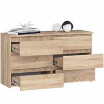 komoda akord - Komoda Akord CL100, sonoma ąžuolo, 100 cm x 35 cm x 57 cm - 7 nuotrauka