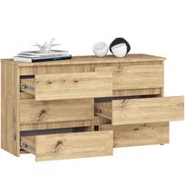 komoda akord - Komoda Akord CL100 su 6 stalčiais, ruda (Brown) - 6 nuotrauka